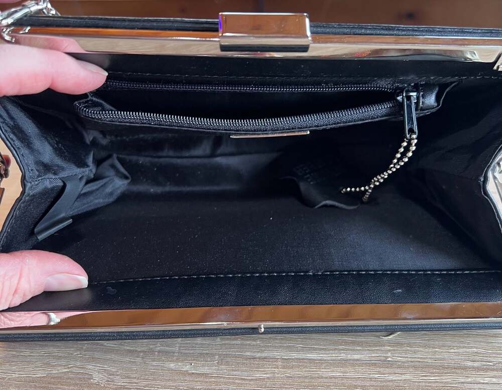 Giani Bernini Rectangular Black Leather Evening B… - image 8